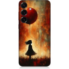Samsung Galaxy S25 Plus Uyumlu Balonlu Küçük Kız  Desenli Silikon Kılıf