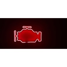 Alimila 3D LED Neon Motor Arıza Işığı Şeklinde Duvar Dekoru – Otomotiv Temalı Aydınlatma