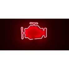 Alimila 3D LED Neon Motor Arıza Işığı Şeklinde Duvar Dekoru – Otomotiv Temalı Aydınlatma