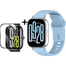 Xiaomi Redmi Watch 5 Active Uyumlu Yumuşak Silikon Kordon ve Kavisli Ekran Koruyucu Seti