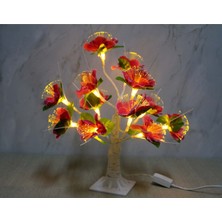 Dekoratif Ledli Çiçek 35 cm Model 2