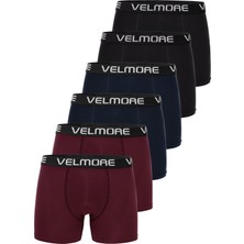 Velmore 6’lı Kutu Premium Erkek Boxer | Likralı ve Pamuklu Iç Giyim