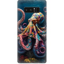 Samsung Galaxy Note 8 Uyumlu Derinliklerde Sekiz Kol Ahtapot  Desenli Silikon Kılıf