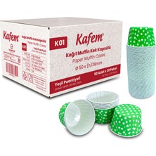 Şifa  Kafem Yeşil Puantiyeli Muffin Kek Kapsülü 50LI x 30 Paket (Koli)