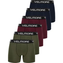 Velmore 6’lı Kutu Premium Erkek Boxer | Likralı ve Pamuklu Iç Giyim
