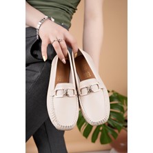 Nesil Shoes Neyna RK45 Bej Günlük Kadın Babet