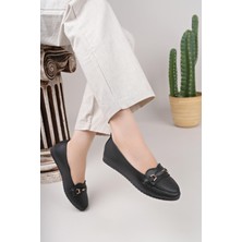 Nesil Shoes Mhd 62 Siyah Taşlı Günlük Kadın Babet