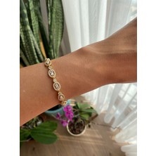 Xuping Baget Oval Taşlı Gold Bileklik