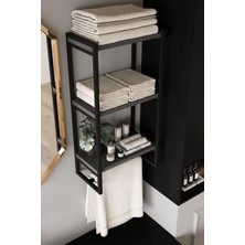 Havluluk Duvar Rafı 3 Katlı Raf Banyo Ofis Mutfak Düzenleyici Modern Geniş Kitap Aksesuar Depolama Rafı Şık Havlu Askısı