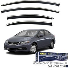 Kromlu Cam Rüzgarliği Honda Civic 2012-2016 4lü Sptgl