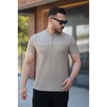 Erkek Hakim Yakalı Kısa Kollu Pamuklu T-Shirt