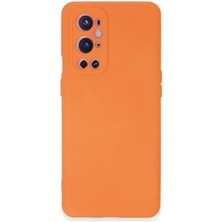 Newface One Plus 9 Pro Kılıf Nano Içi Kadife Silikon - Turuncu Sptgl