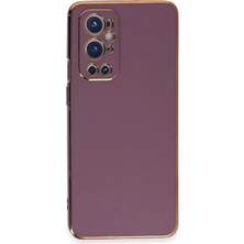 Newface One Plus 9 Pro Kılıf Volet Silikon - Mor Sptgl