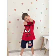 Spider Man Baskılı Erkek Çocuk Şortlu Takım 2’li Yazlık Takım
