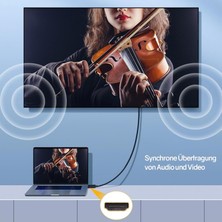 HDMI To Displayport Çevirici Kablo ( 1.8 Metre) HDMI Kablo To Display Port Dp 4K Hdr