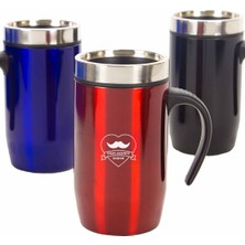 Kalemedair Kişiye Özel Kulplu Çelik Termos Bardak 240 ml - Babam