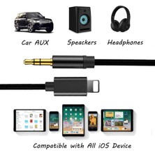 iPhone Lightning To 3.5mm Ses Çevirici Aux Kablo Aktarım Kulaklık Dönüştürücü Uyumlu
