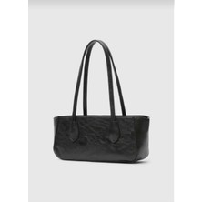 Minel Fashion Vanilia Siyah Cilt Retro Pinterest Kadın Omuz Çantası