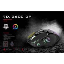 SHOW PRIME USB Siyah Işıklandırmalı Oyuncu Mouse - x Me 216 Series