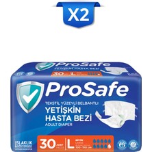 Prosafe Belbantlı Yetişkin Hasta Bezi L Büyük 100 - 150 cm 30'lu Cırt Cırtlı Paket
