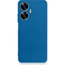 Newface Realme C55 Kılıf First Silikon - Mavi Sptgl