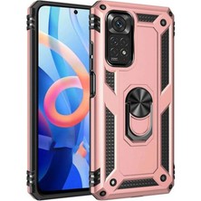 Newface Xiaomi Redmi Note 12S Kılıf Sofya Yüzüklü Silikon Kapak - Rose Sptgl