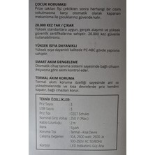 Termal Akım Korumalı 3 Adet Soket,3 Adet USB ve 1 Adet Type-C Girişli Priz 2500 Watt Isıya Dayanıklı