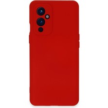 Newface One Plus 9 Kılıf Nano Içi Kadife Silikon - Kırmızı Sptgl