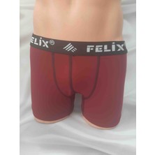 Bordo %100 Pamuk Rahat Kullanışlı Likralı Erkek Boxer
