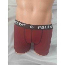 Bordo %100 Pamuk Rahat Kullanışlı Likralı Erkek Boxer