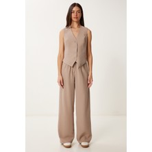 Happiness İstanbul Keten Yelek Pantolon Takım