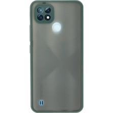 Newface Realme C21 Kılıf Montreal Silikon Kapak - Yeşil Sptgl