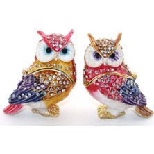 Sıvaroskı Taşlı 2'baykuş Seti 7*6 cm