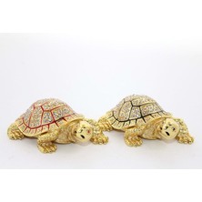 Sıvaroskı Taşlı Kaplumbağa Figürü 10*7 cm