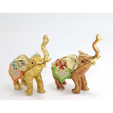 Sıvaroskı Taşlı Tekli Fil Figürü 10*9 cm