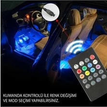 Otokar M-2000 Ayak Altı LED Kumandalı Araç Içi Aydınlatma 4 Lü Sese Duyarlı Renk Değiştirme Özellikli