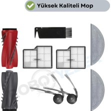 robotyedek Roborock Saros 10 Uyumlu Fırça Hepa Filtre Mop Seti-8 Parça