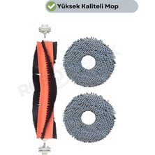 robotyedek Dreame X30 Ultra (RLX56CE) Uyumlu Ana Fırça ve Mop-3 Parça