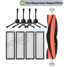 robotyedek Xiaomi X20 Max X20 Pro (Plus Değil!) Uyumlu Yedek Mopsuz Fırça Hepa Filtre Seti-9 Parça