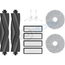 robotyedek Dreame L10 L10S Ultra Uyumlu Yedek Kauçuk Fırça Hepa Filtre Mop Seti-10 Parça