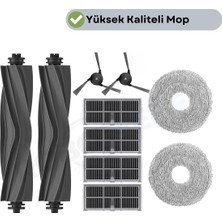 robotyedek Dreame X40 Ultra L40 Ultra Uyumlu Fırça Hepa Filtre Mop Seti-10 Parça