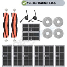 robotyedek Dreame X40 Ultra L40 Ultra Uyumlu Fırça Hepa Filtre Mop Seti-16 Parça
