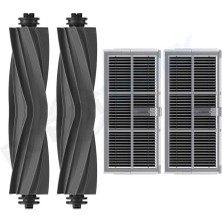 robotyedek Dreame X40 Ultra L40 Ultra Uyumlu Kauçuk Ana Fırça Ve Hepa Filtre-4 Parça