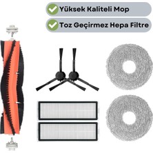 robotyedek Xiaomi X20 Max X20 Pro (Plus Değil!) Uyumlu Yedek Fırça Hepa Filtre Mop Seti-7 Parça