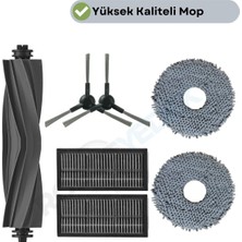 robotyedek Dreame X30 Ultra (RLX56CE) Uyumlu Kauçuk Fırça Hepa Filtre Mop Seti-7 Parça