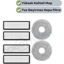 robotyedek Dreame L10S Pro (RLS6L) Uyumlu Yedek Hepa Filtre ve Mop-6 Parça
