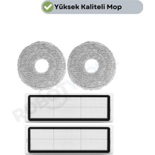 robotyedek Dreame L10S Pro Gen 2 (RLL42SDA) Uyumlu Mop Hepa Filtre Seti-4 Parça