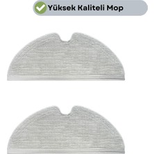 robotyedek Dreame F9 Uyumlu Yüksek Kaliteli 2 Adet Mop-Tam Yüzey Mikrofiber ve Kalın