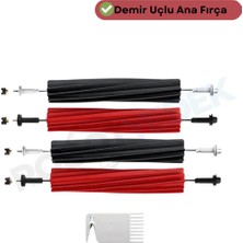 robotyedek Roborock Q8 Max, Q8 Max Plus ( Q8 MAX PRO DEĞİL!) Uyumlu Yedek Ana Fırça Takımı ve Temizleme Tarağı-3 Parça