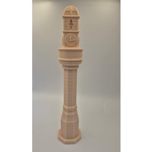 Çorum Saat Kulesi Minyatür Heykel - 3D Baskı Dekoratif Ofis Ev Biblosu Hediye Pastelhayaller